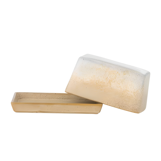 Boite à beurre en grès beige