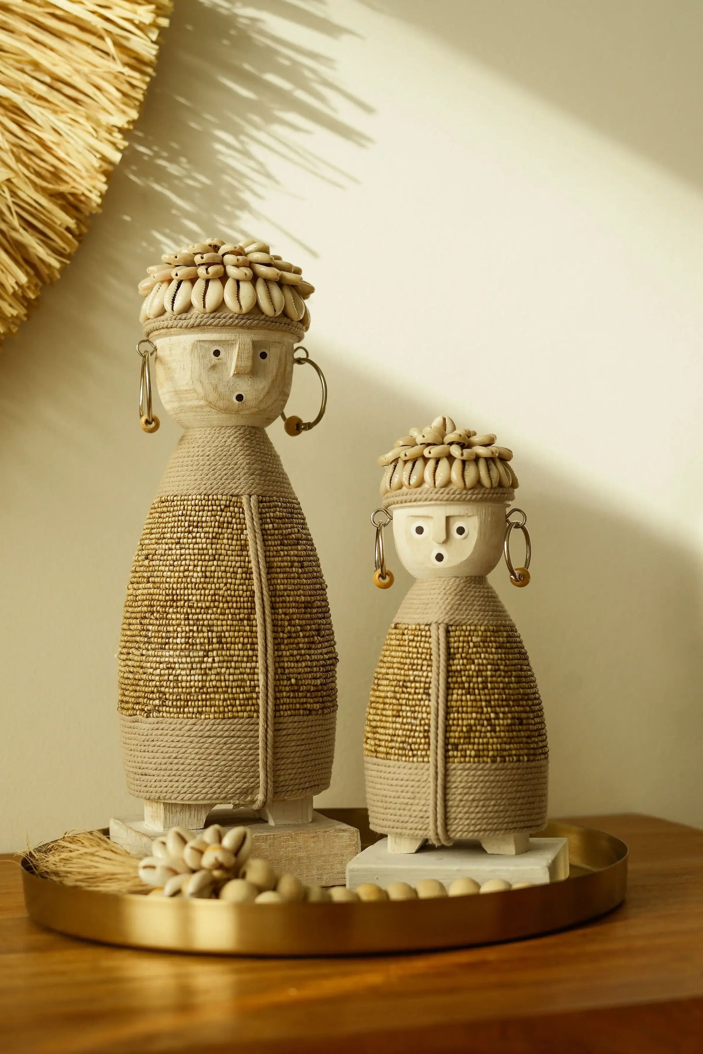 Statue Namji en bois beige – grand modèle Bali