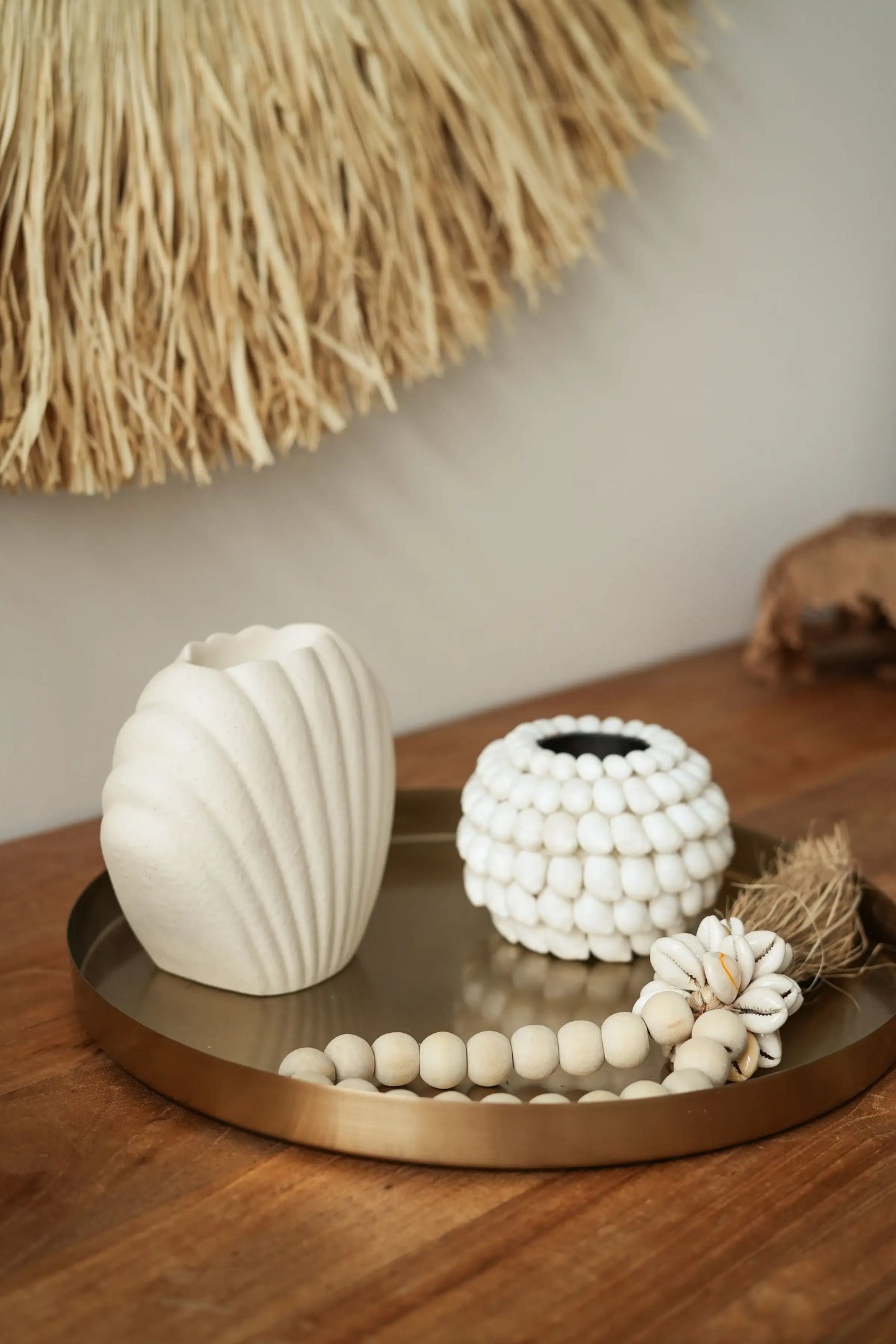 Brûleur d'huiles en forme de coquillage style bord de mer