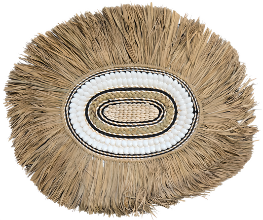 Juju Hat en raphia et coquillages