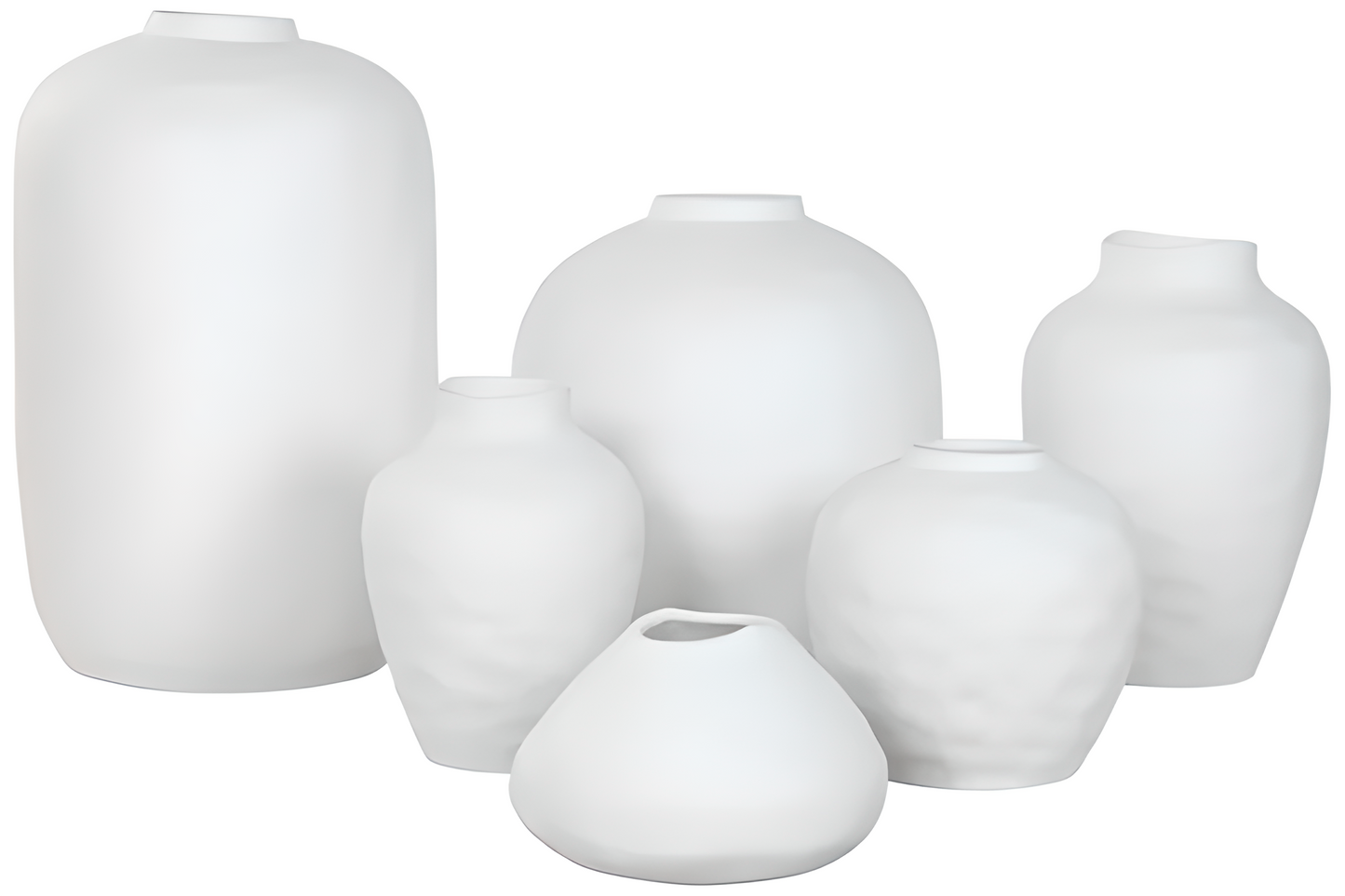 Vase en grès blanc – Forme organique design
