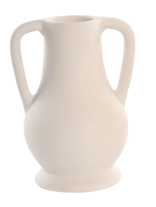 Vase artisanal en terre cuite à double anse