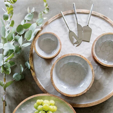 Lot de 3 bols en bois de manguier – Set bols apéritif