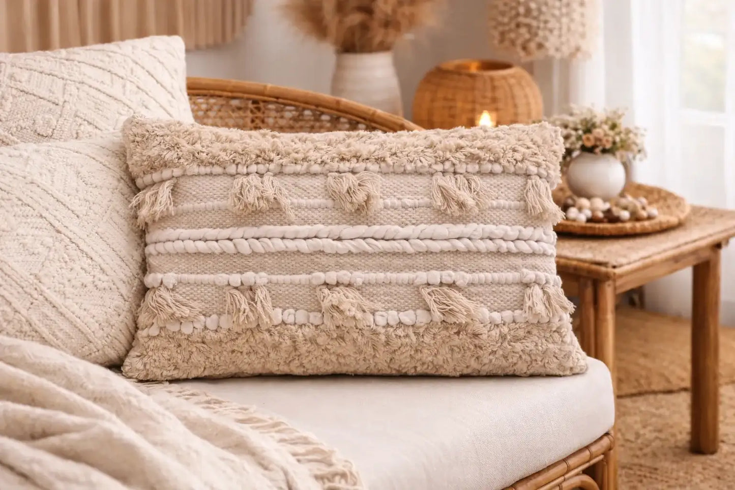 Coussin Beige 40x60 bohème