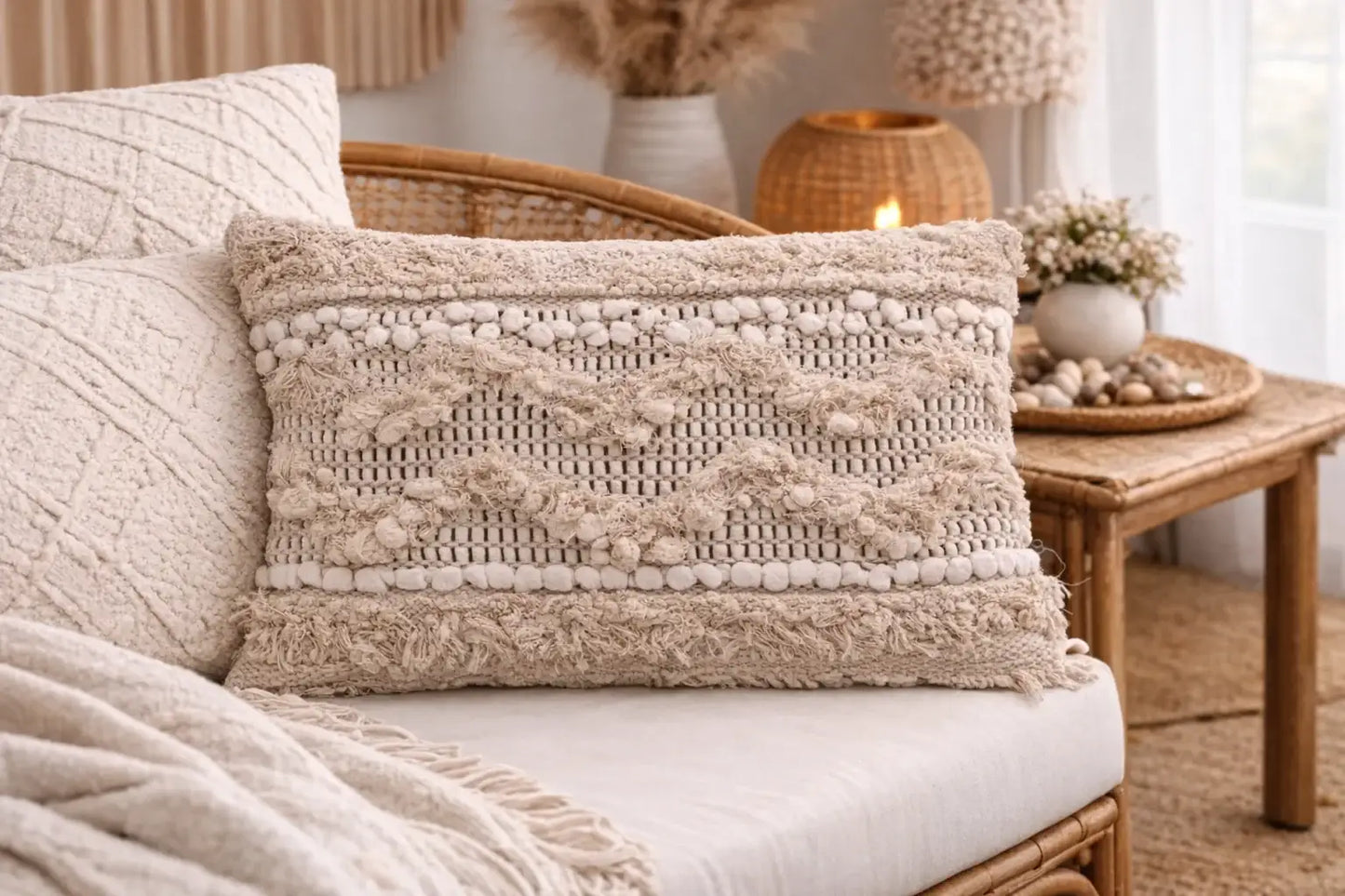 Coussin Décoratif Bohème Beige