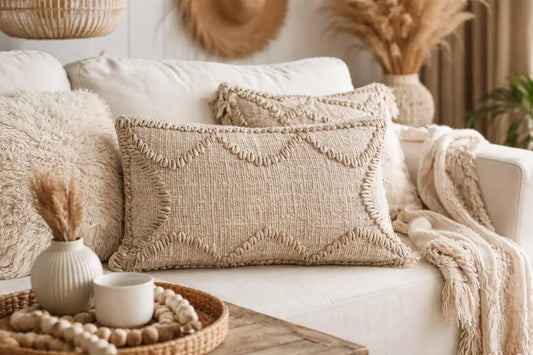 Housse de Coussin Bohème Coquillage Cauri