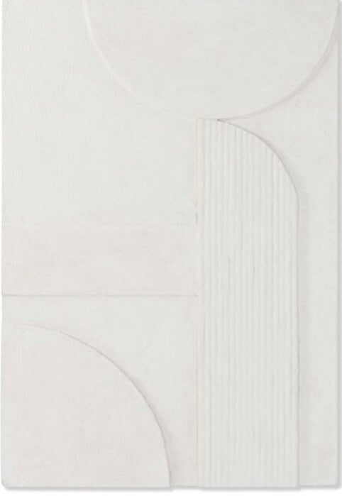 Tableau mural effet béton blanc