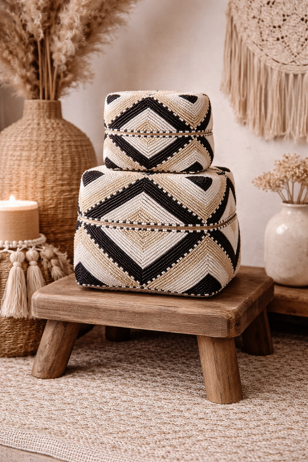 Boîte à offrande balinaise – Fait main avec perles