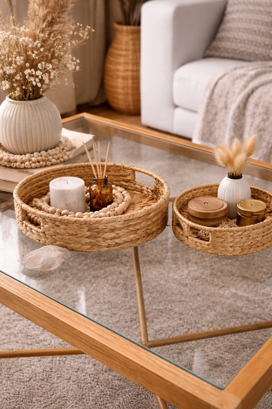 Set de 2 plateaux ronds – Déco naturelle