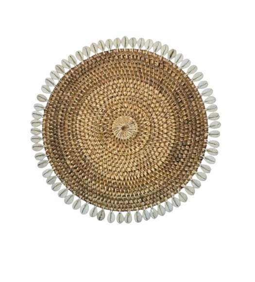 Set de table rotin et cauris