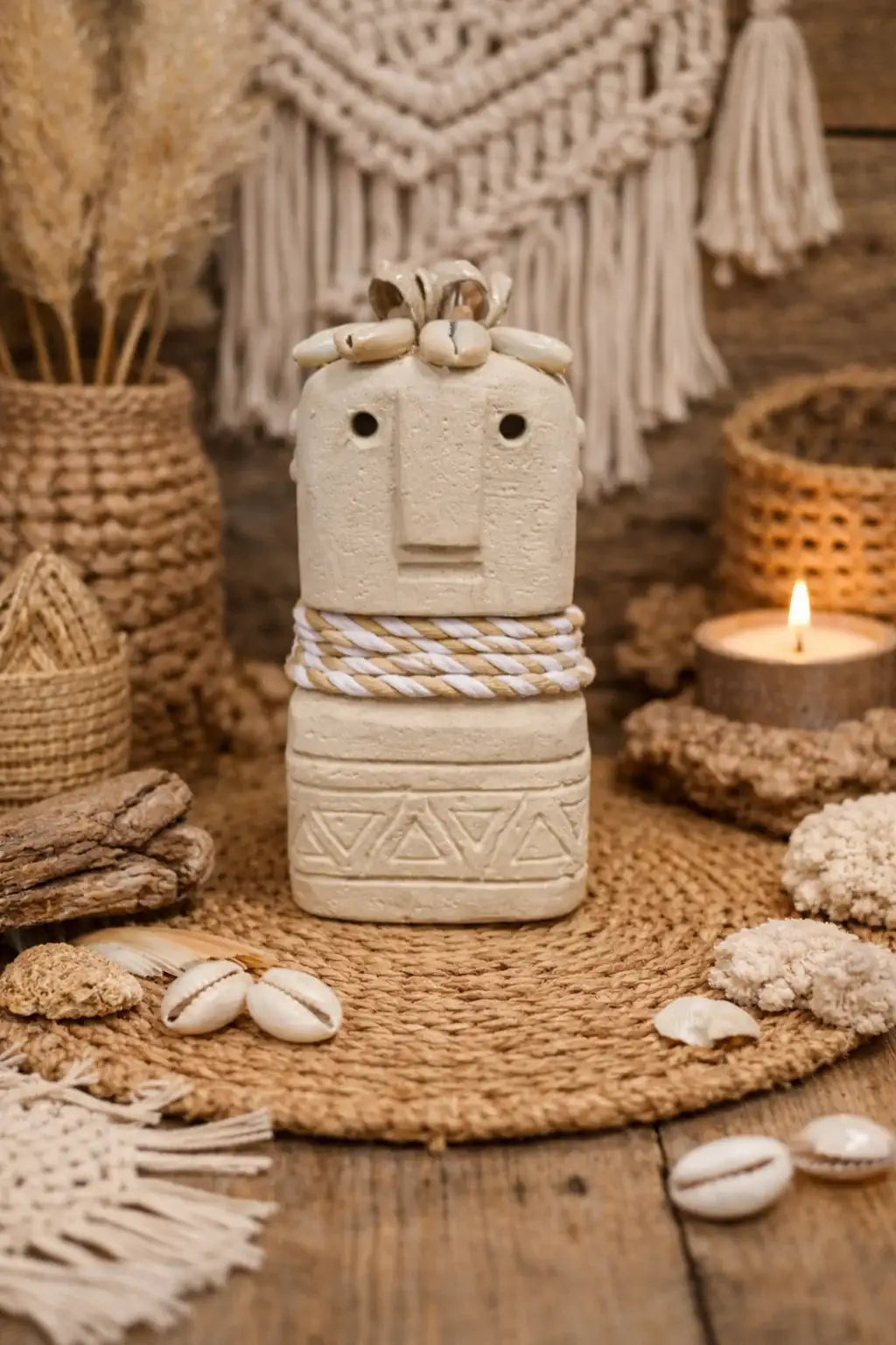 Statue Sumba Artisanale en Pierre Naturelle