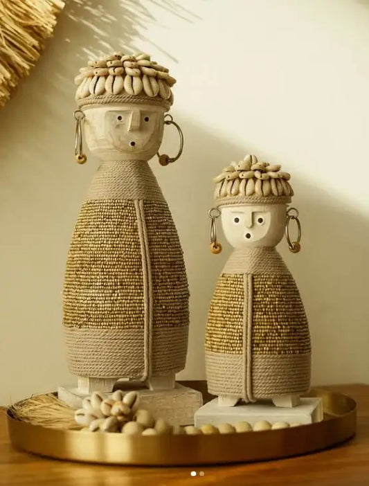 Statue Namji en bois beige – petit modèle Bali
