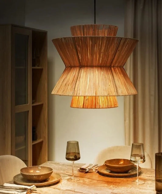 Suspension en raphia Naturel