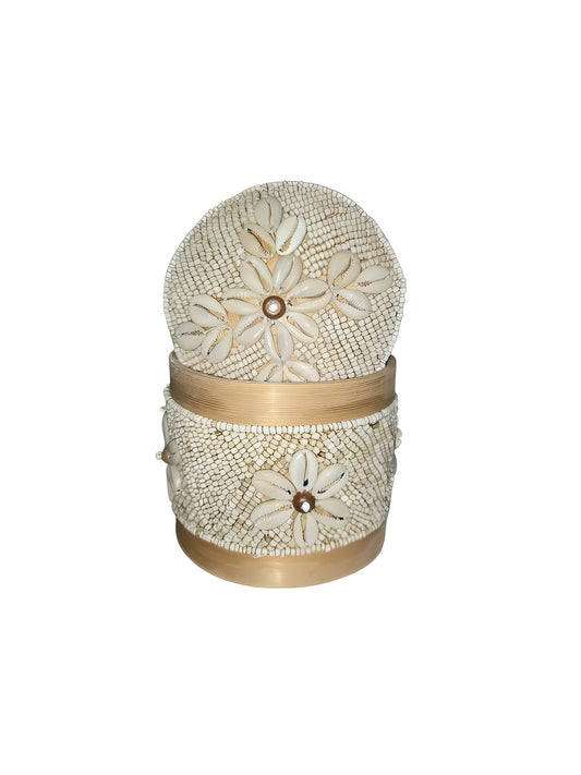Boîte artisanale en bambou & coquillages