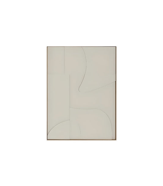 Tableau en papier mâché – Relief écru