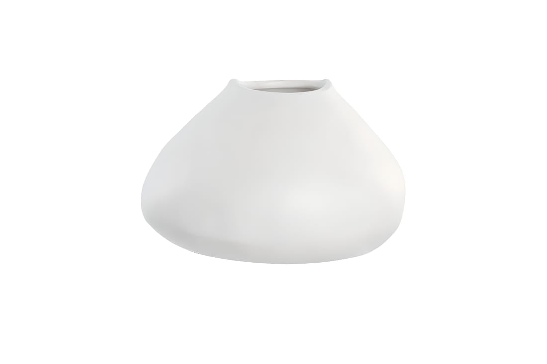 Vase en grès blanc – Forme organique design