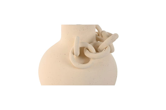 Vase en grès avec chaîne – Détail artisanal