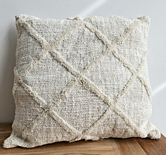 Housse de coussin 40x40 - Beige Losange