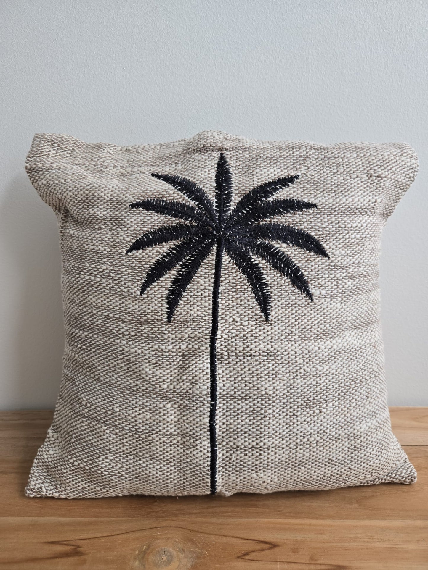 Housse de coussin 40x40 - Palmier Noir