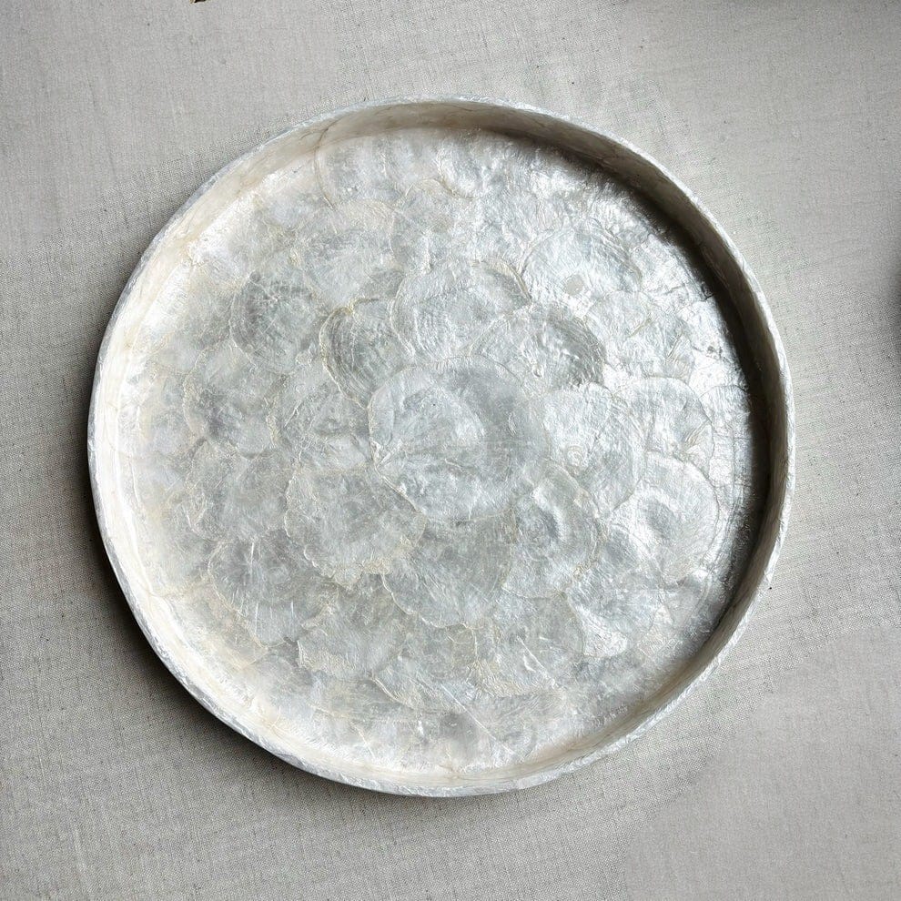 Plateau en capiz blanc – Nacre naturelle