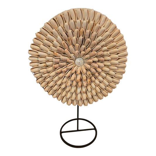  Couronne décorative en coquillages naturels 40 cm 