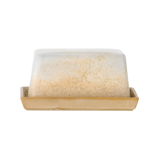 Boite à beurre en grès beige