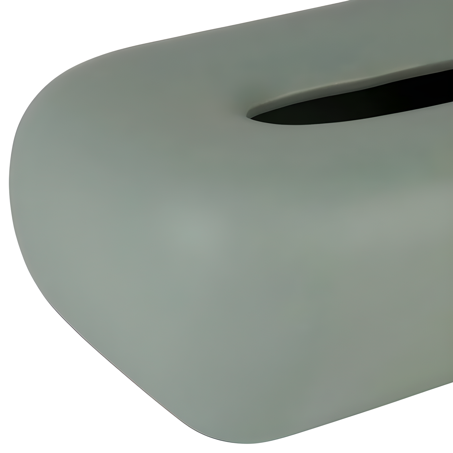 Boîte à mouchoirs en grès – Finition sauge mouchetée