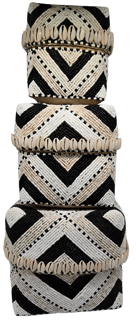 Boîte à offrande balinaise en perles – Fait main