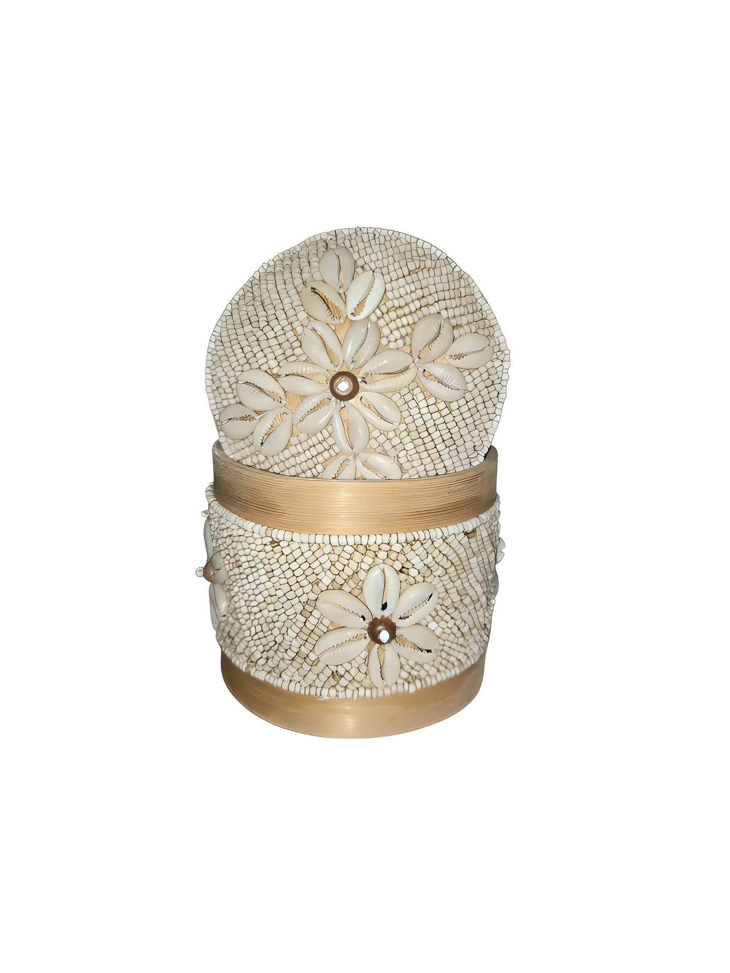 Boîte artisanale en bambou & coquillages