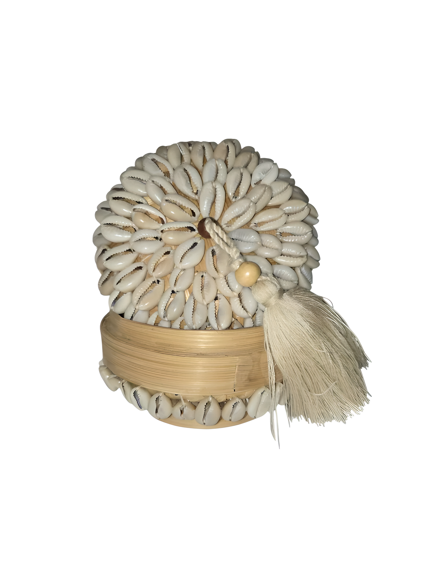 Petite boîte en bambou décorée de coquillages – Fait main à Bali