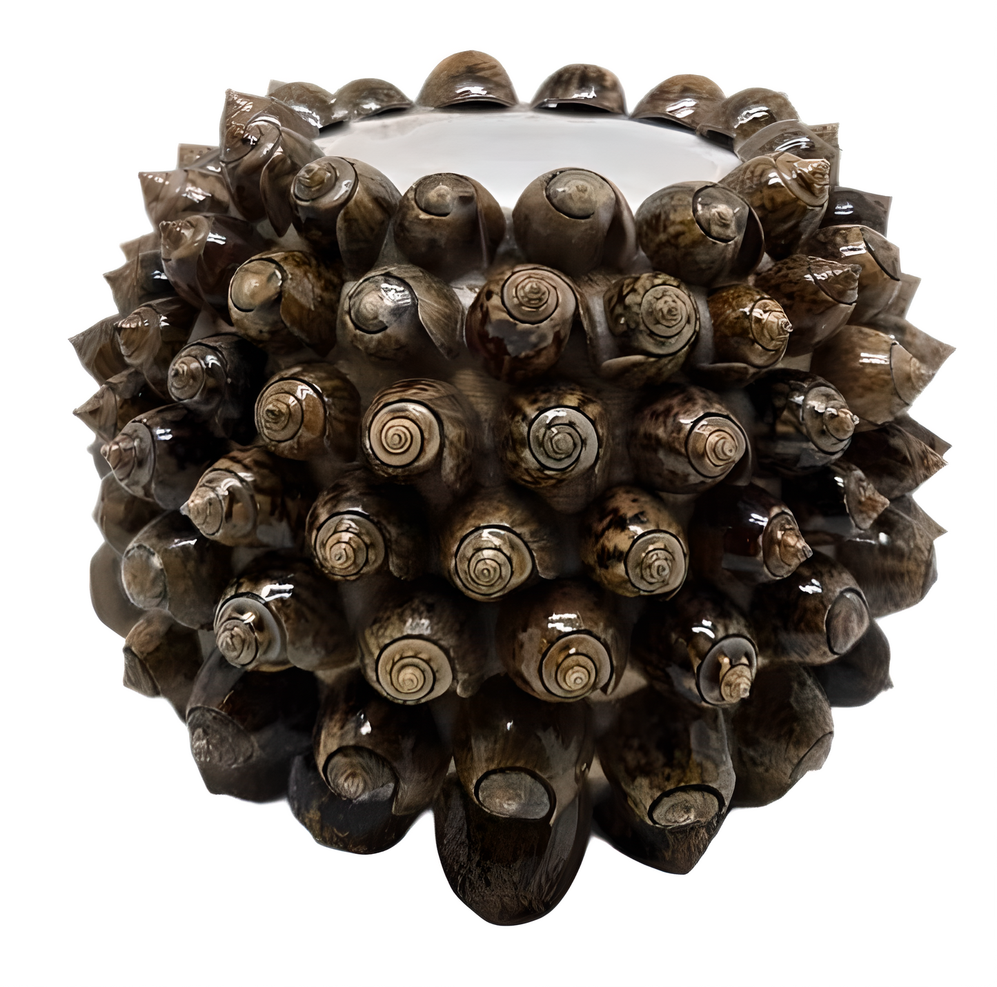 Bougeoir Coquillages Brun – Déco Bord de Mer