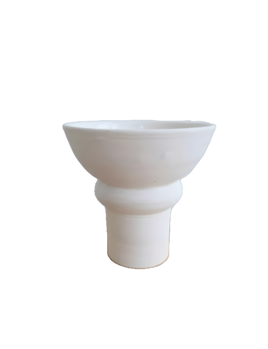 Bougie blanche en céramique artisanale