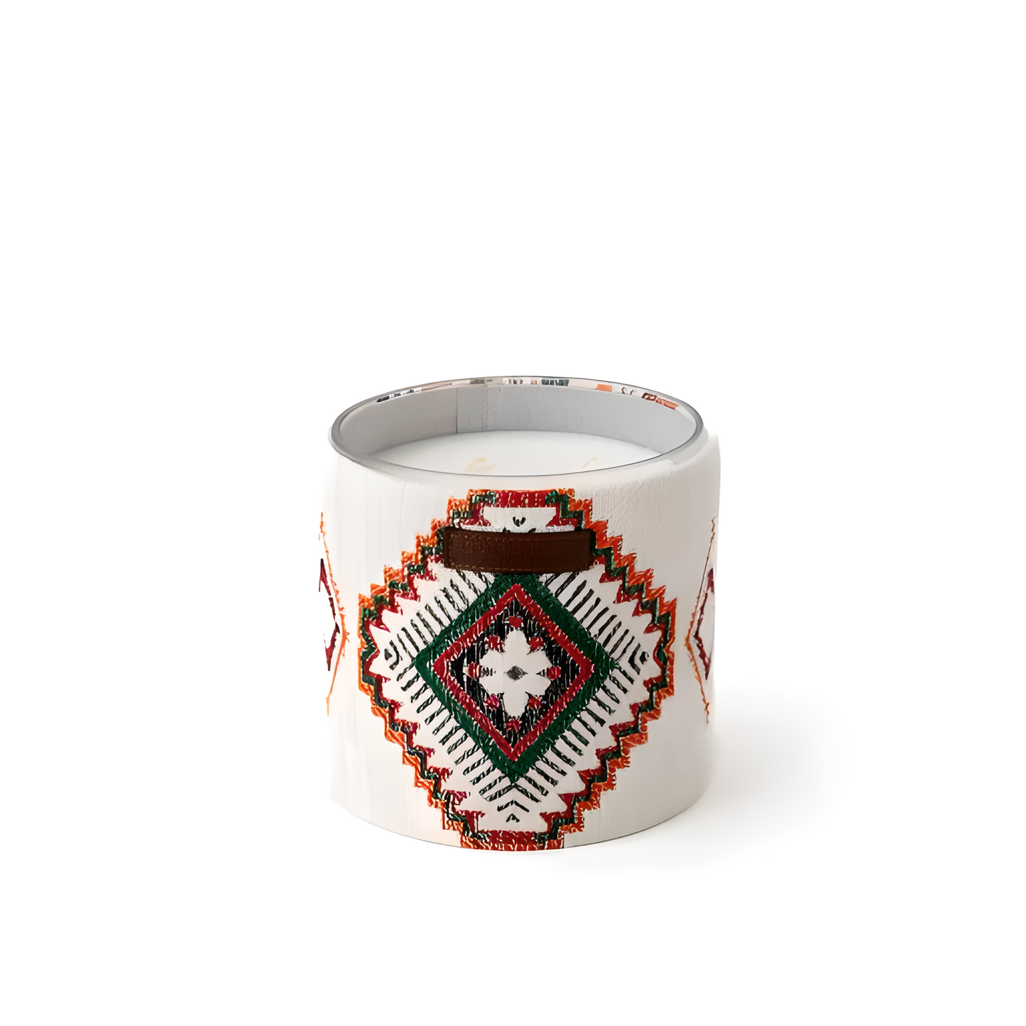 Bougie parfumée musc Zerbia en pot tissé artisanal marocain