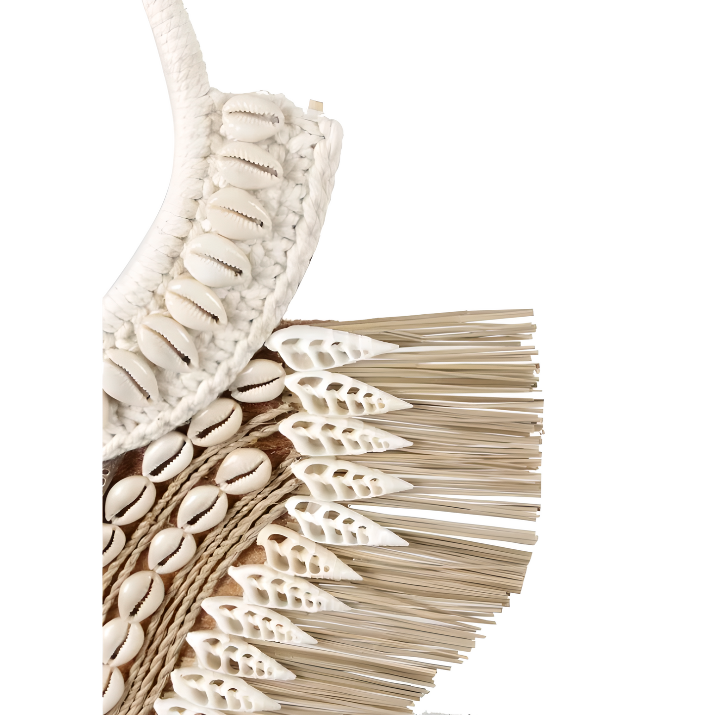 Collier décoratif en coquillages sur socle – Grand modèle balinais