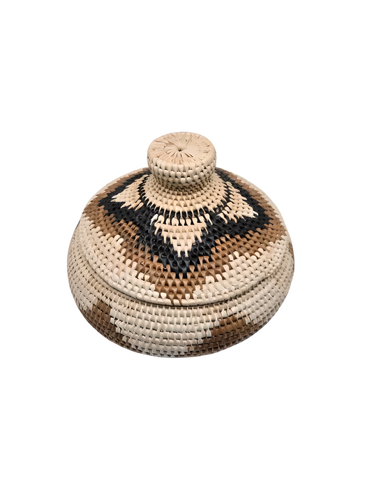 Corbeille de rangement en fibres naturelles