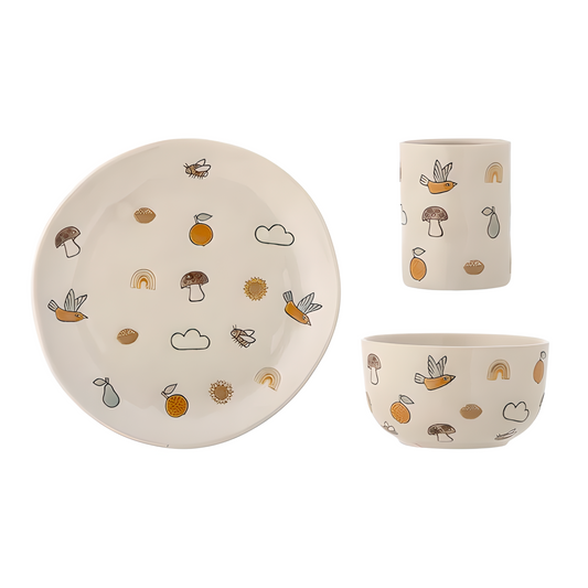 Set vaisselle enfant – Assiette, bol et gobelet