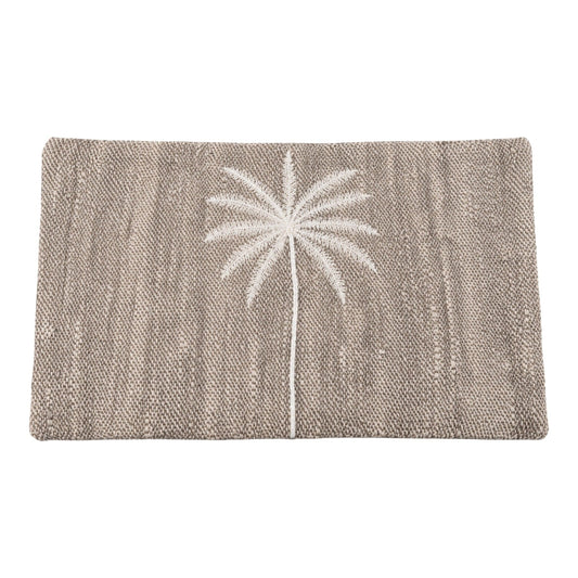 Housse de coussin 30x50 palmier blanc 