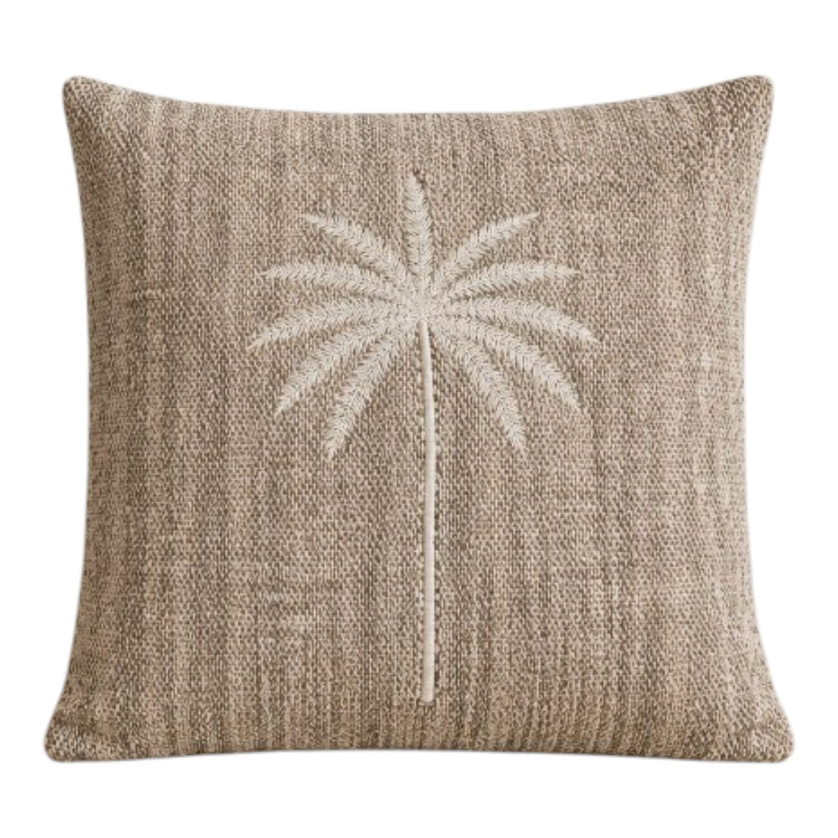 Housse de coussin 50x50 palmier blanc 