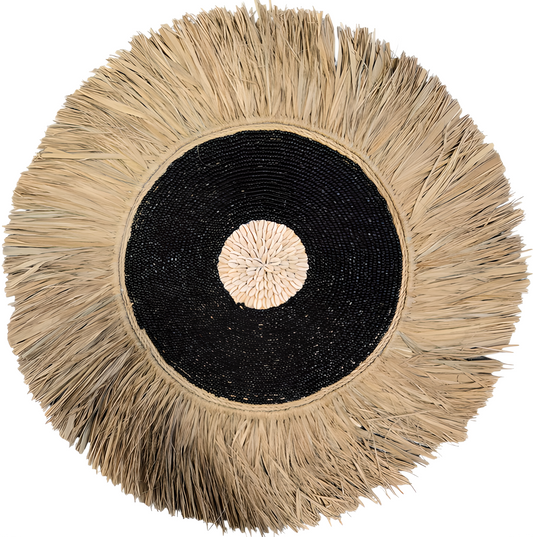 Juju Hat noir – Raphia & coquillages cauris