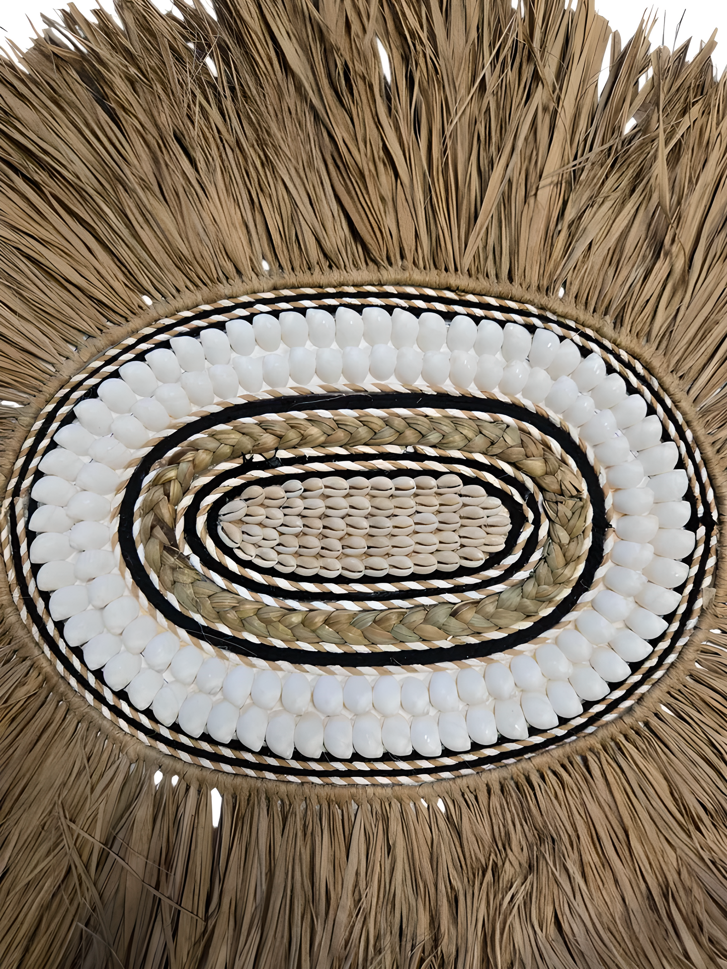 Juju Hat en raphia et coquillages