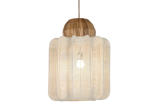 Plafonnier en coton et seagrass – Naturel