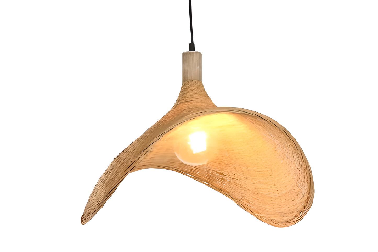 Suspension en rotin naturel aérienne – Chapeau