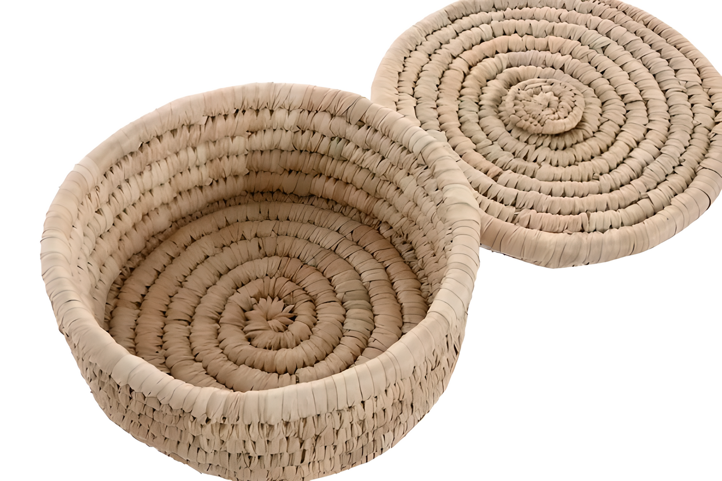 Set de 3 corbeilles en fibre naturelle – Rangement & déco bohème