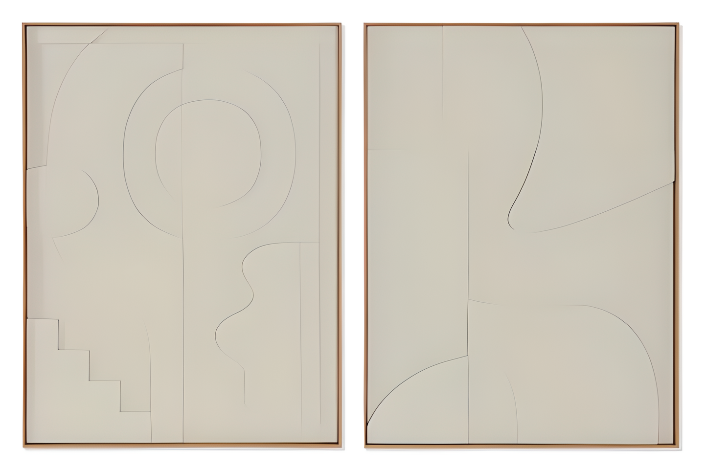 Tableau en papier mâché – Relief écru