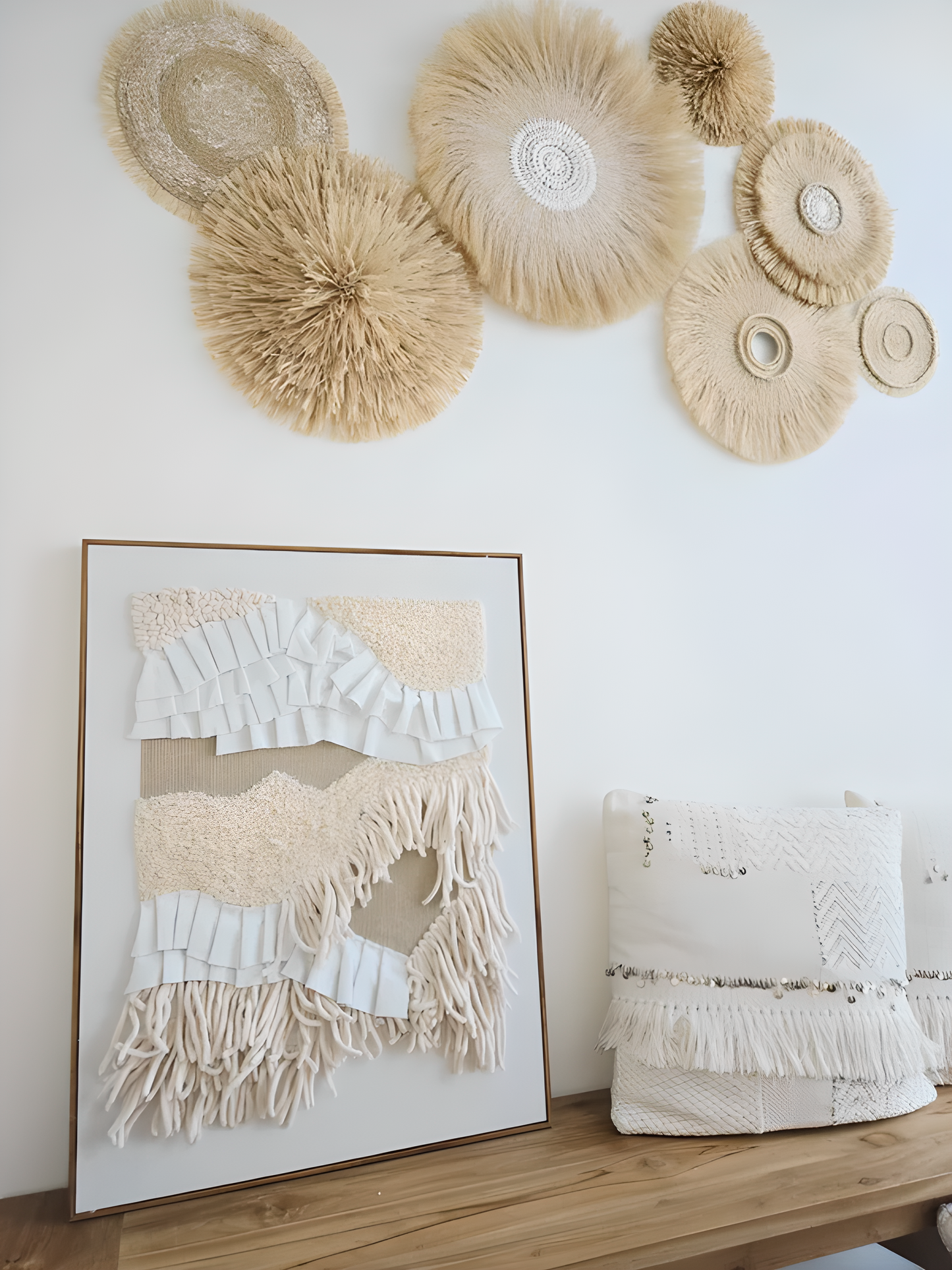 Tableau textile en relief