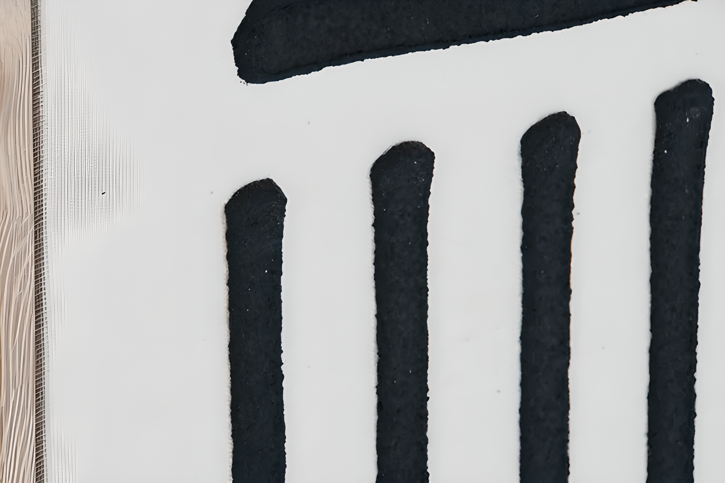 Tableau en toile – Lignes 3D noir & beige