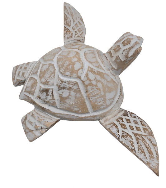 Tortue décorative en bois – Artisanat de Bali
