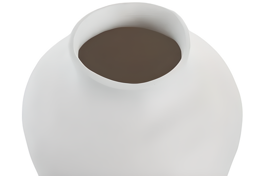 Vase en grès blanc organique – Minimaliste & élégant