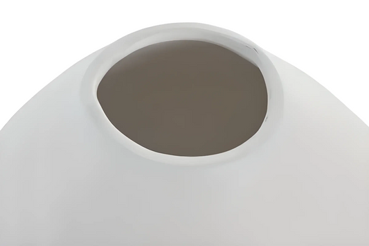 Vase décoratif organique en grès blanc