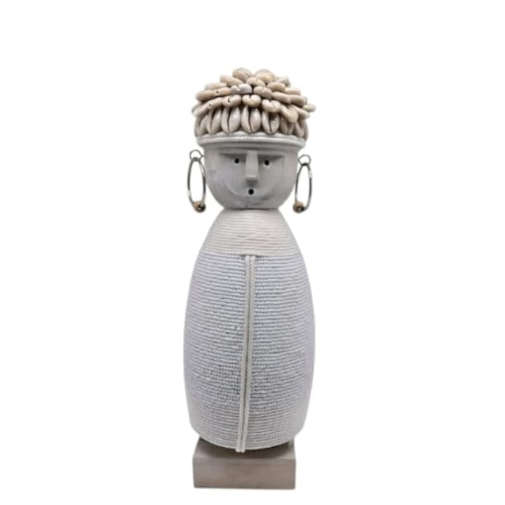 Statuette Namji en bois blanche – Taille L
